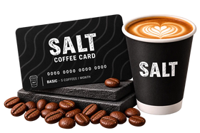 5 COFFEES / Month coffees card